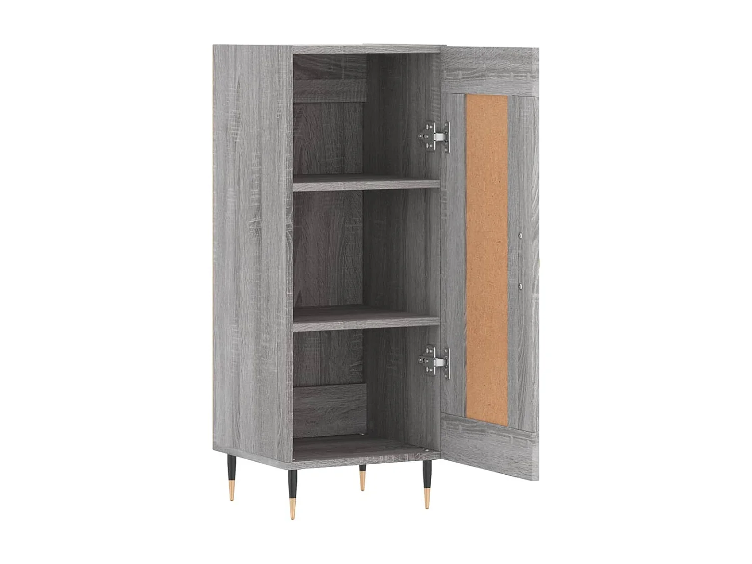 Credenza credenza cassettiera mobile contenitore organizer cucina soggiorno soggiorno Sonoma 34,5 x 34 x 90 cm derivati ​​del legno grigio 02_0036335