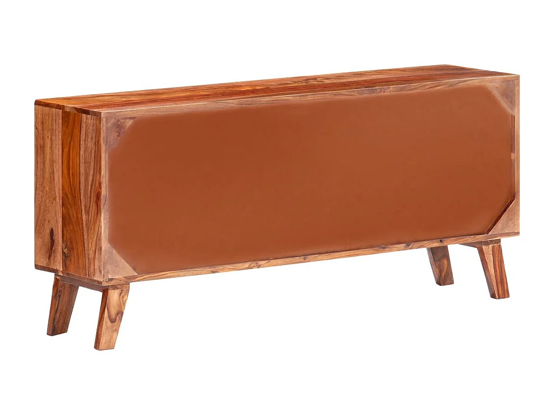 Credenza buffet cassettiera mobile contenitore organizer cucina soggiorno soggiorno 120 x 30 x 55 cm legno massiccio grigio 02_0031779