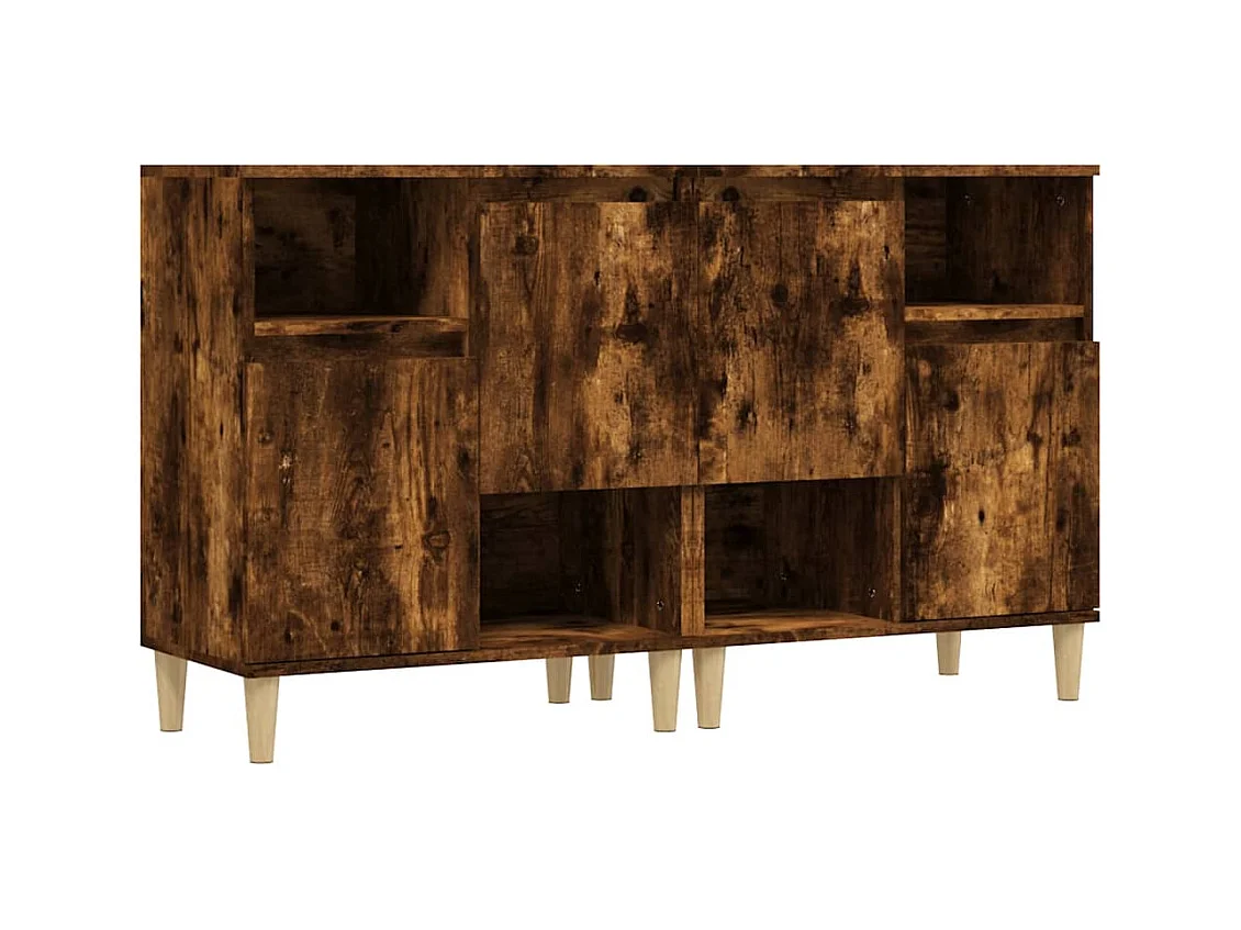 Credenza buffet cassettiera mobile contenitore organizer cucina soggiorno soggiorni set da 2 60 x 35 x 70 cm derivati ​​del legno marrone 02_0036745