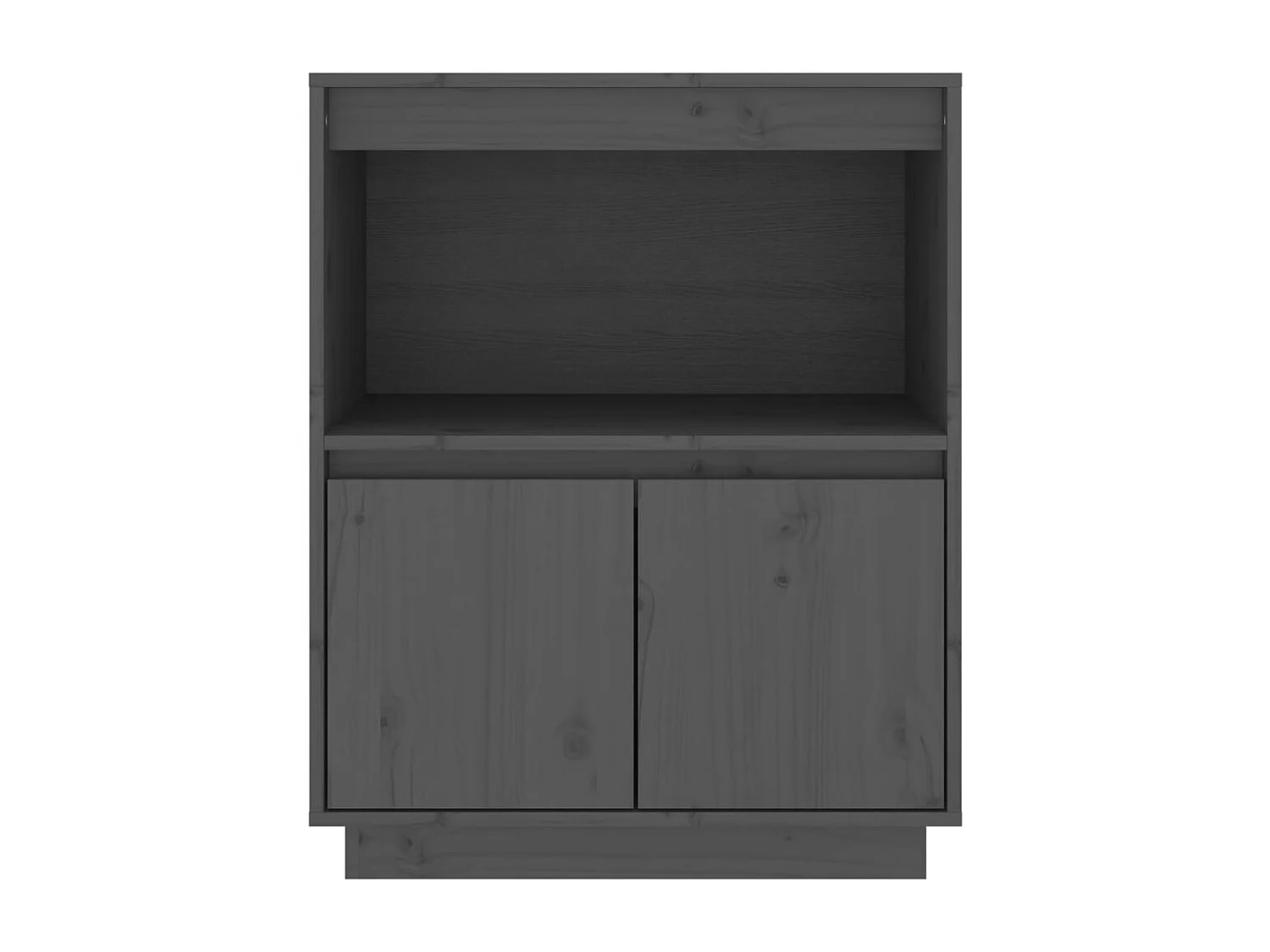 Buffet aparador cômoda armário organizador cozinha sala de estar 60 x 34 x 75 cm madeira de pinho cinza maciço 02_0031795