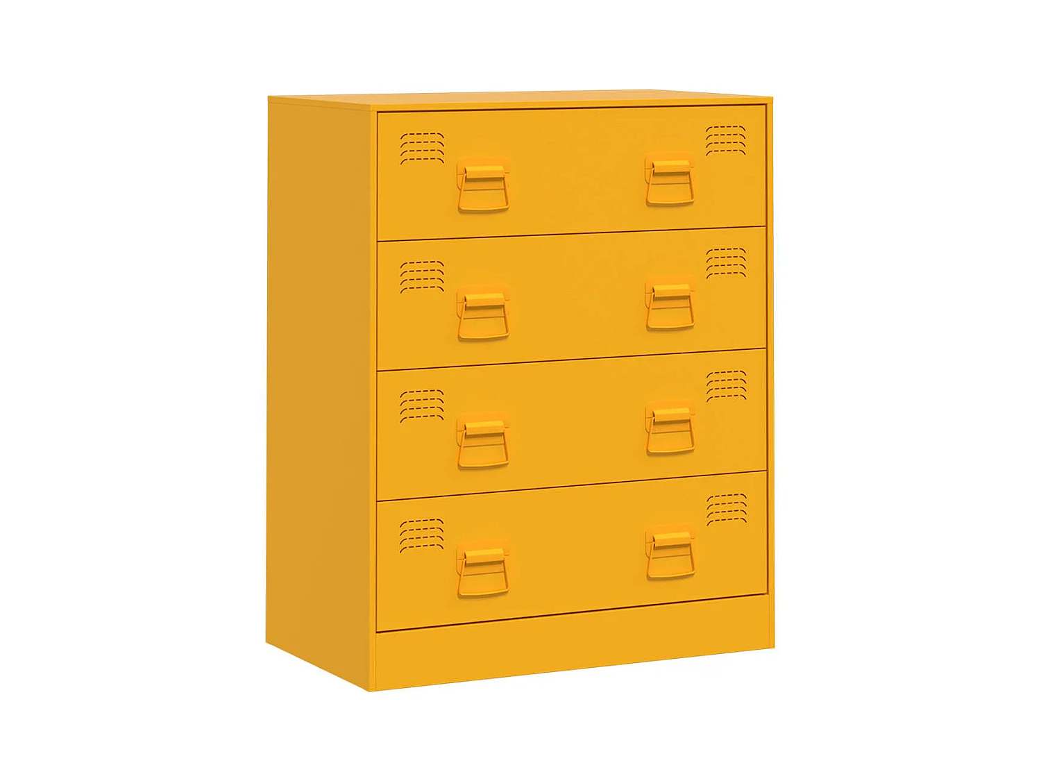 Aparador buffet cómoda armario mueble organizador cocina salón salón amarillo mostaza 67 x 39 x 83 cm acero Amarillo 02_0035701
