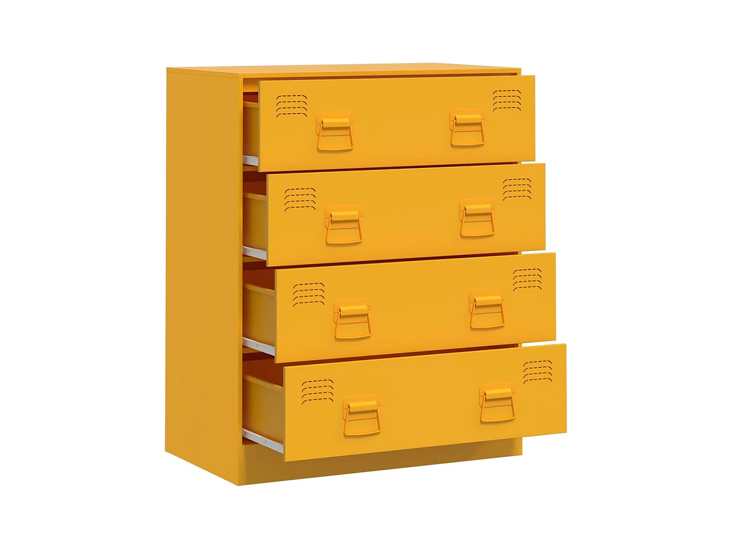 Aparador buffet cómoda armario mueble organizador cocina salón salón amarillo mostaza 67 x 39 x 83 cm acero Amarillo 02_0035701