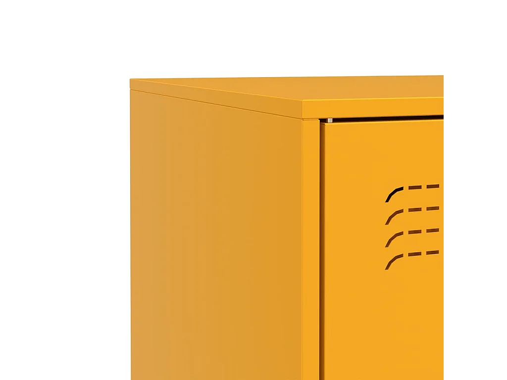 Aparador buffet cómoda armario mueble organizador cocina salón salón amarillo mostaza 67 x 39 x 83 cm acero Amarillo 02_0035701