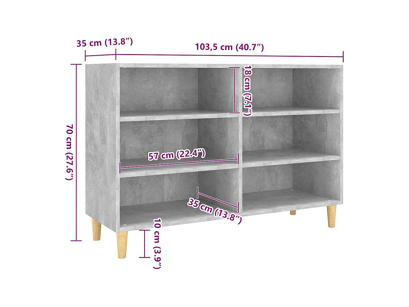 bahut commode armoire bois marron 103.5 x 35 x 70 cm 02_0031838