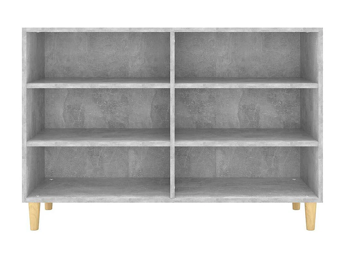 Aparador buffet cómoda armario unidad de almacenamiento organizador cocina salón salón 103,5 x 35 x 70 cm madera contrachapada gris 02_0031838