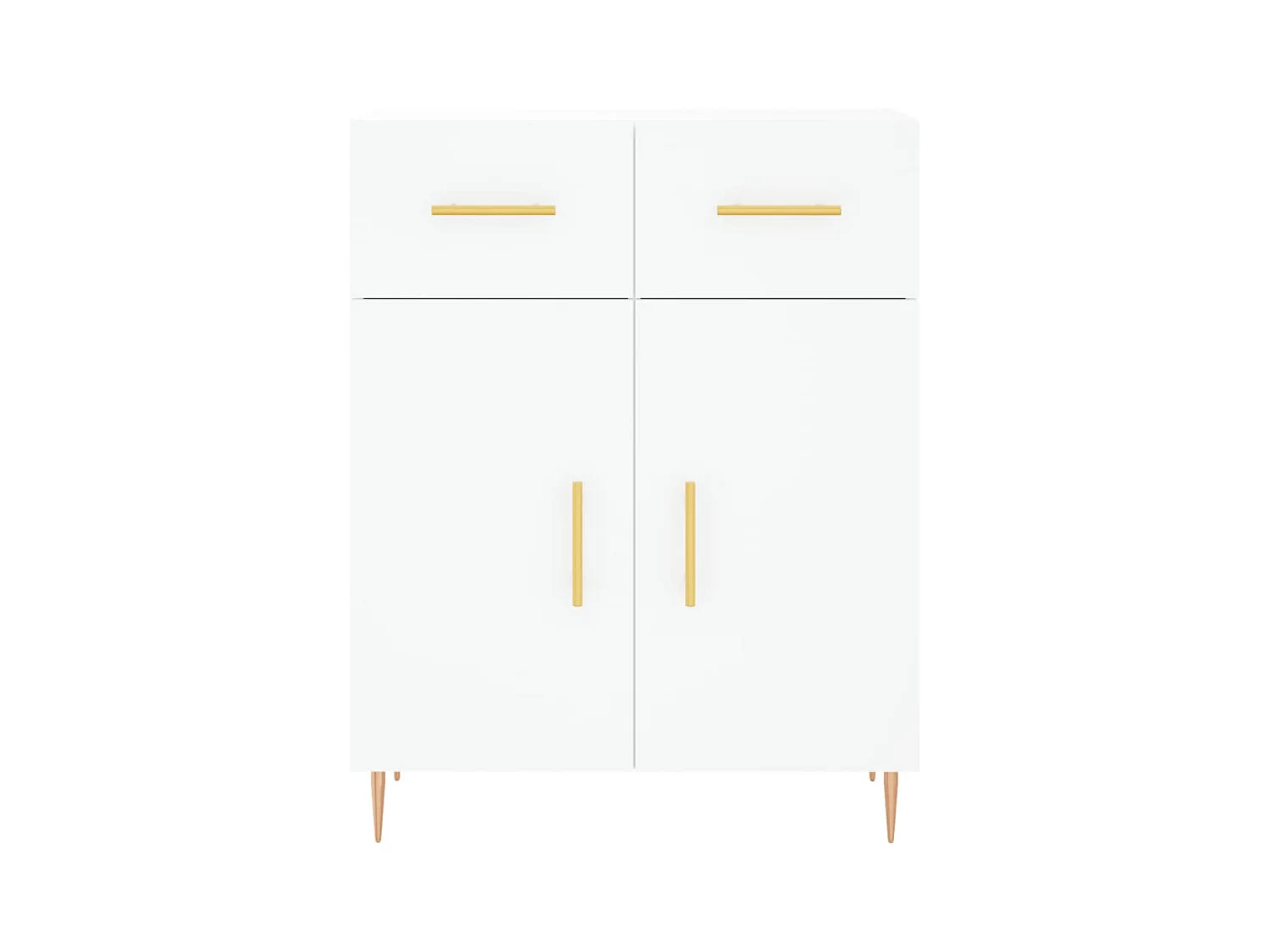 Credenza cassettiera cassettiera mobile contenitore organizer cucina soggiorno soggiorno 69,5 x 34 x 90 cm derivati ​​del legno bianco 02_0030470