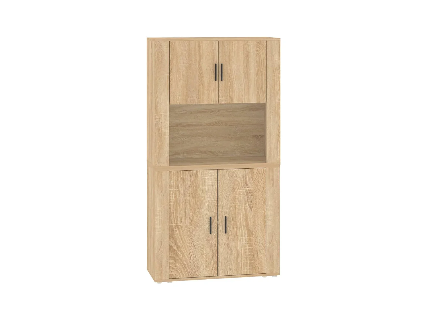 Buffet aparador cómoda armario mueble organizador cocina salón salón alto madera contrachapada sonoma marrón 02_0034215