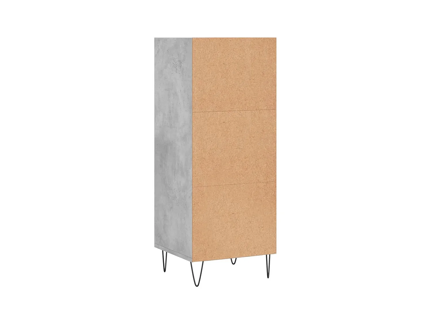 Aparador buffet cómoda mueble mueble de almacenaje organizador cocina salón salón 34,5 x 32,5 x 90 cm madera contrachapada gris 02_0031865