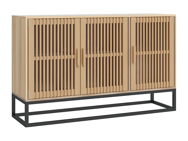 Aparador buffet cómoda mueble mueble de almacenamiento organizador cocina salón salón 105 x 30 x 65 cm madera contrachapada marrón 02_0029502