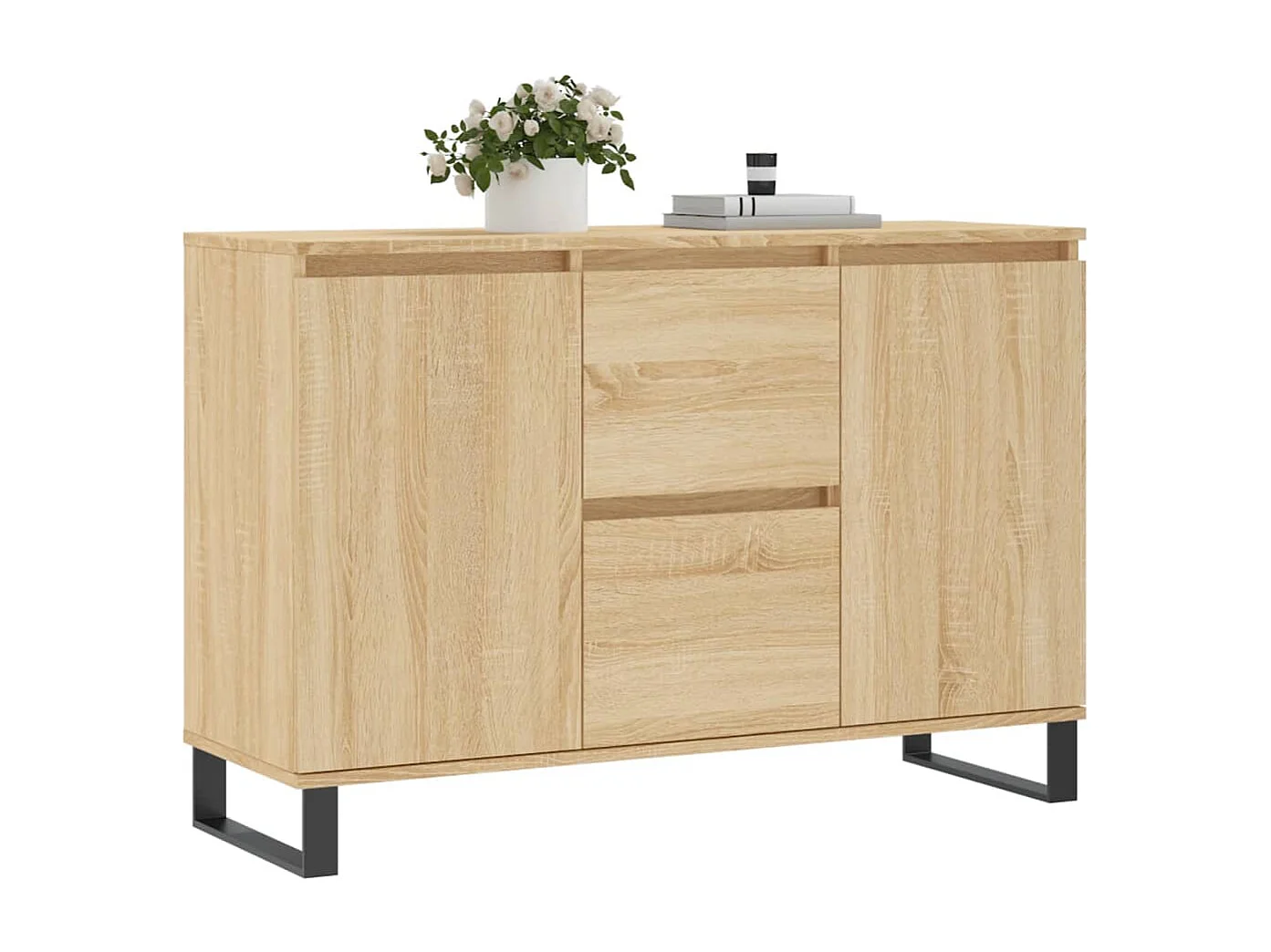 Aparador cômoda armário armário organizador cozinha sala sala Sonoma 104 x 35 x 70 cm madeira trabalhada marrom 02_0031488