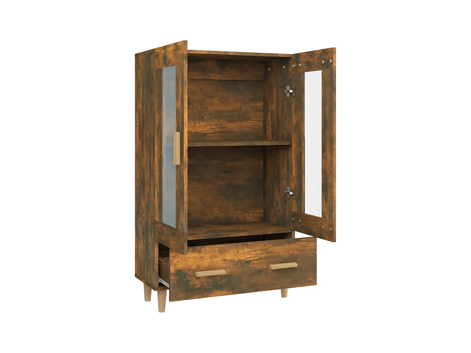 Buffet aparador cômoda armário unidade de armazenamento organizador cozinha sala sala alta 70 x 31 x 115 cm madeira trabalhada marrom 02_0033553