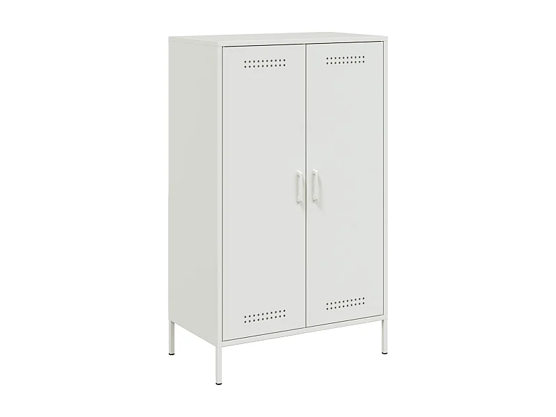 Aparador cômoda armário armário organizador cozinha sala sala alto 68 x 39 x 113 cm aço Branco 02_0032488