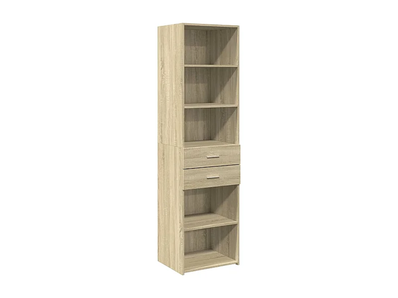 Credenza cassettiera cassettiera mobile contenitore organizer cucina soggiorno soggiorno alto Sonoma 50 x 42,5 x 185 cm derivati ​​del legno marrone 02_0034072