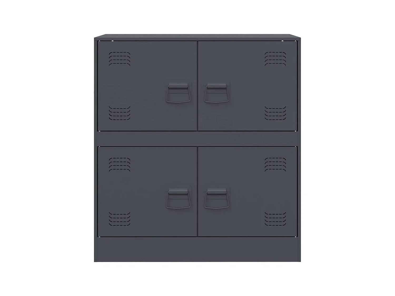 Aparador buffet cómoda mueble mueble de almacenaje organizador cocina salón salón 67 x 39 x 73 cm acero antracita 02_0029699