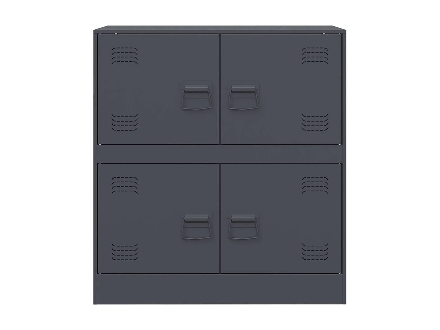 Buffet credenza cassettiera mobile contenitore organizer cucina soggiorno soggiorno 67 x 39 x 73 cm antracite acciaio 02_0029699