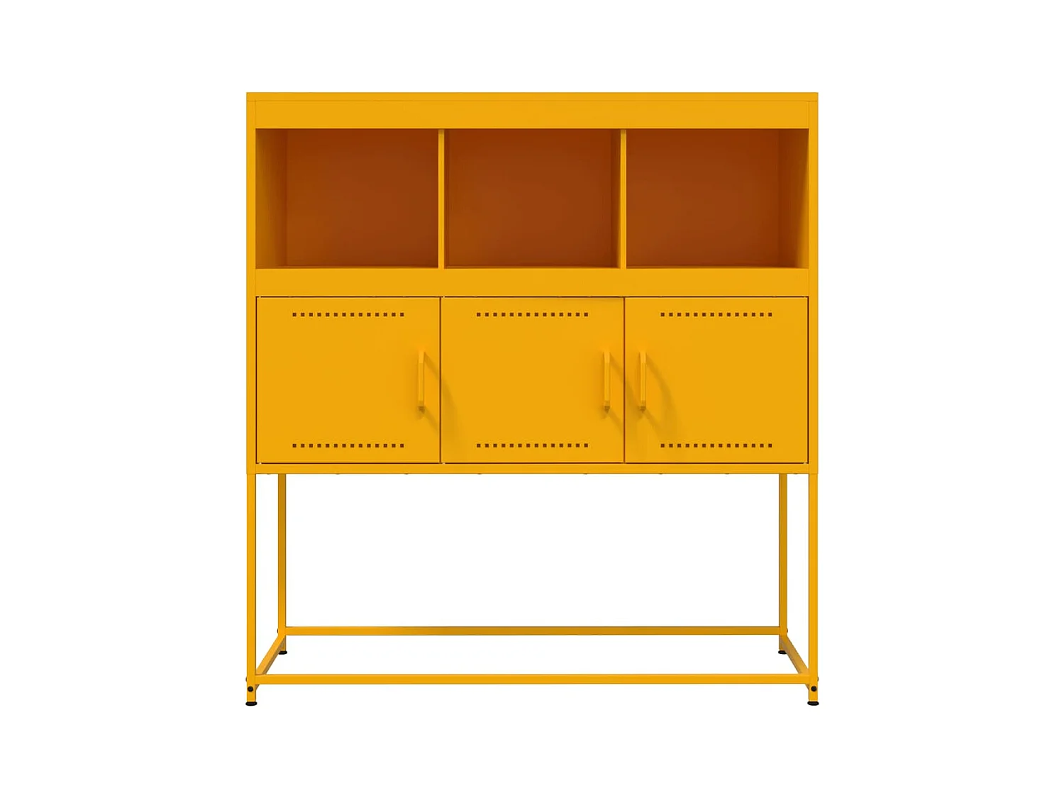 bahut commode armoire jaune 100.5 x 39 x 107 cm 02_0035682