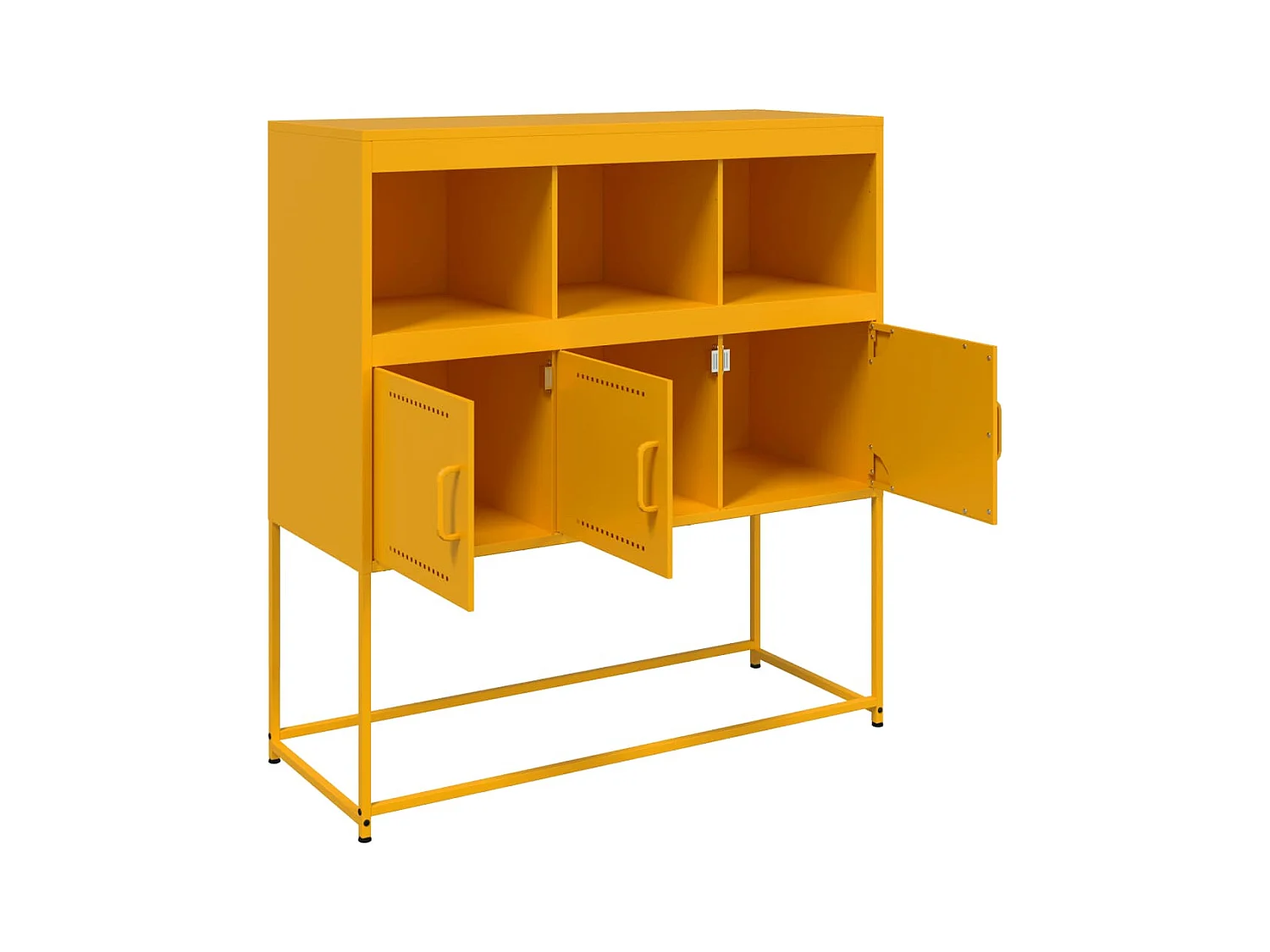 bahut commode armoire jaune 100.5 x 39 x 107 cm 02_0035682