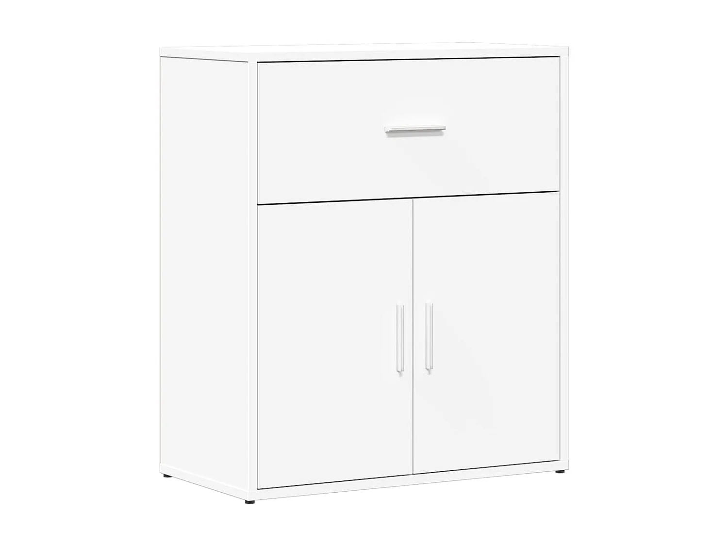 Buffet aparador cômoda armário unidade de armazenamento organizador cozinha sala salas conjunto de 2 60 x 31 x 70 cm madeira de engenharia branca 02_0036673