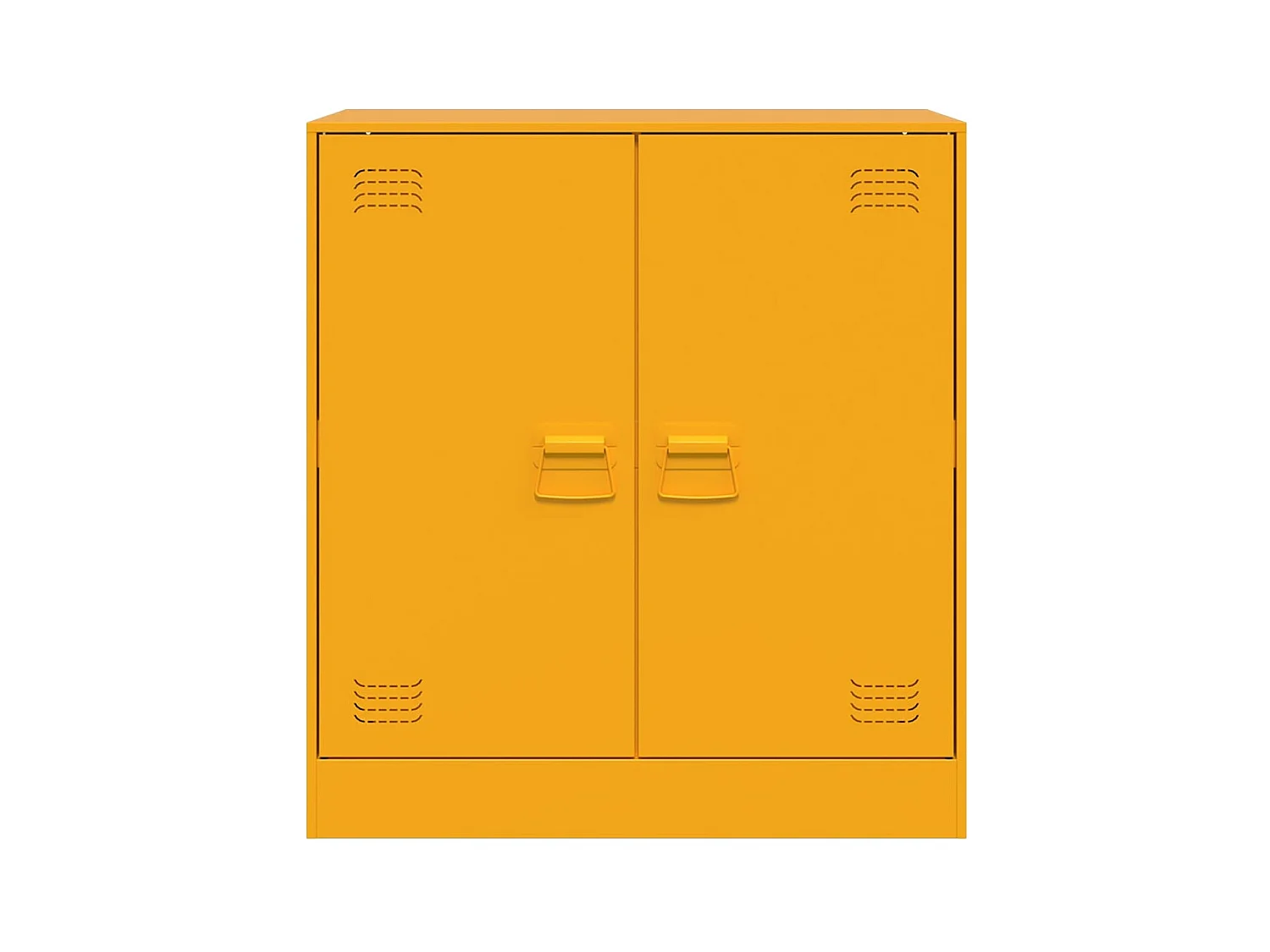 Aparador buffet cómoda armario mueble organizador cocina salón salón amarillo mostaza 67 x 39 x 73 cm acero Amarillo 02_0035700