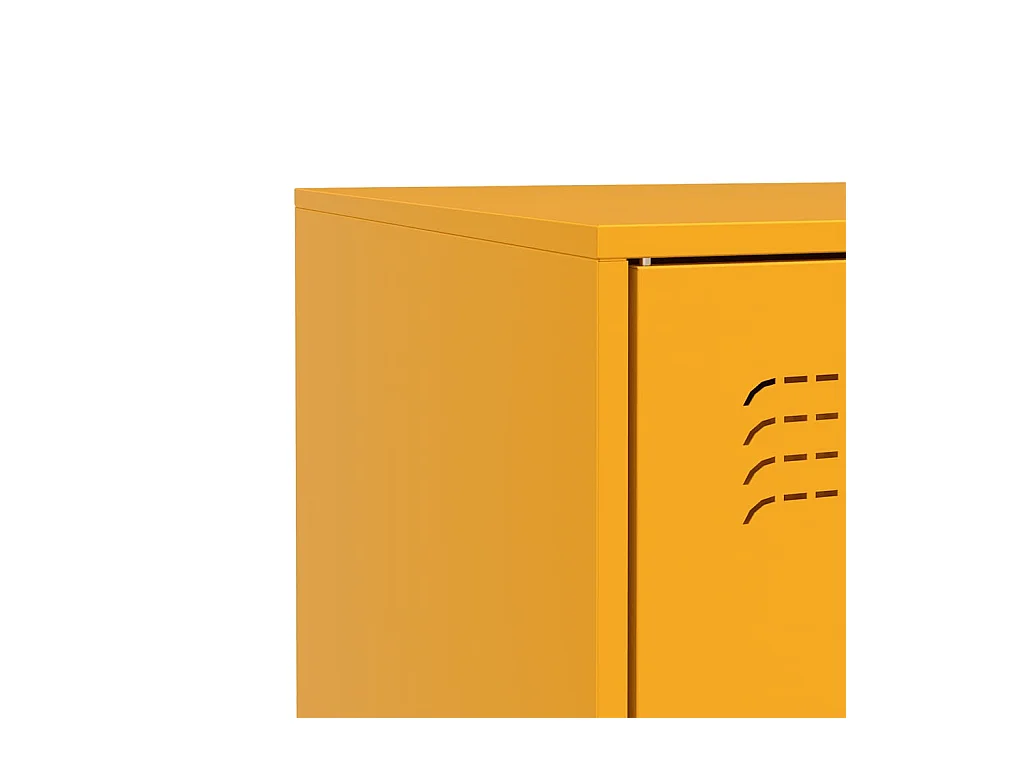 Aparador buffet cómoda armario mueble organizador cocina salón salón amarillo mostaza 67 x 39 x 73 cm acero Amarillo 02_0035700