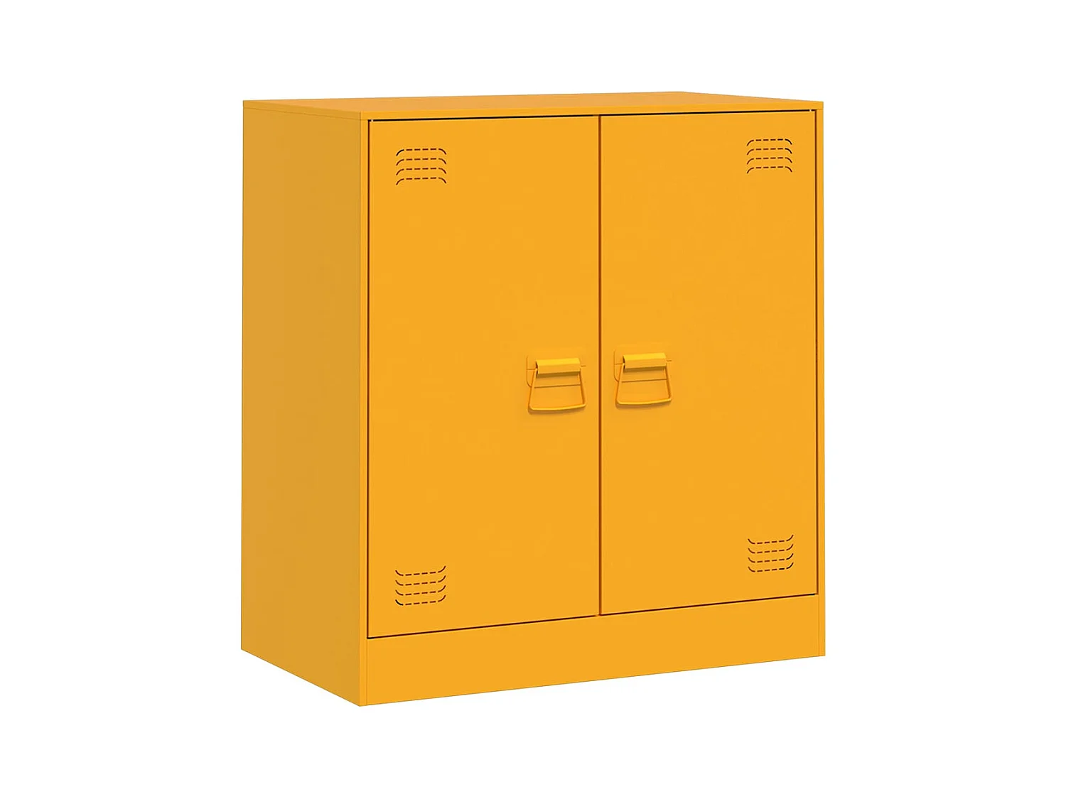Credenza buffet cassettiera mobile contenitore organizer cucina soggiorno soggiorno giallo senape 67 x 39 x 73 cm acciaio Giallo 02_0035700
