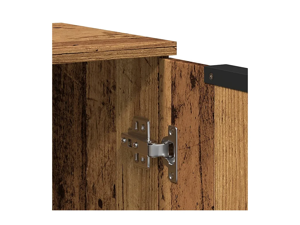 Buffet aparador cômoda armário unidade de armazenamento organizador cozinha sala sala madeira velha 60 x 30 x 70 cm madeira trabalhada marrom 02_0036604