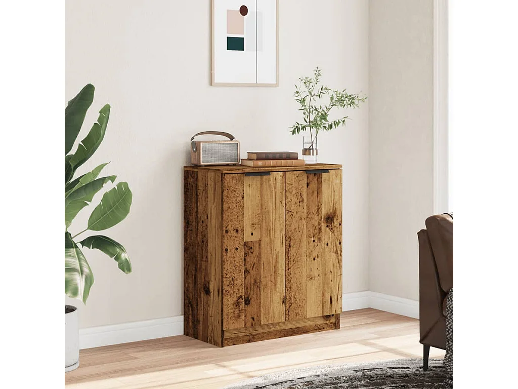 Credenza buffet cassettiera mobile contenitore organizer cucina soggiorno soggiorno legno vecchio 60 x 30 x 70 cm derivati ​​del legno marrone 02_0036604