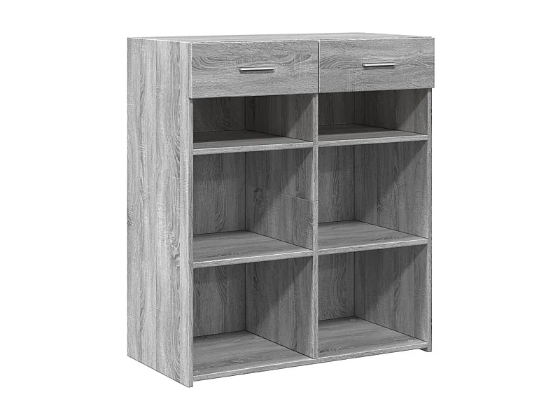 Aparador cómoda mueble almacenaje organizador cocina salón salón Sonoma 80 x 42,5 x 93 cm madera contrachapada gris 02_0036540