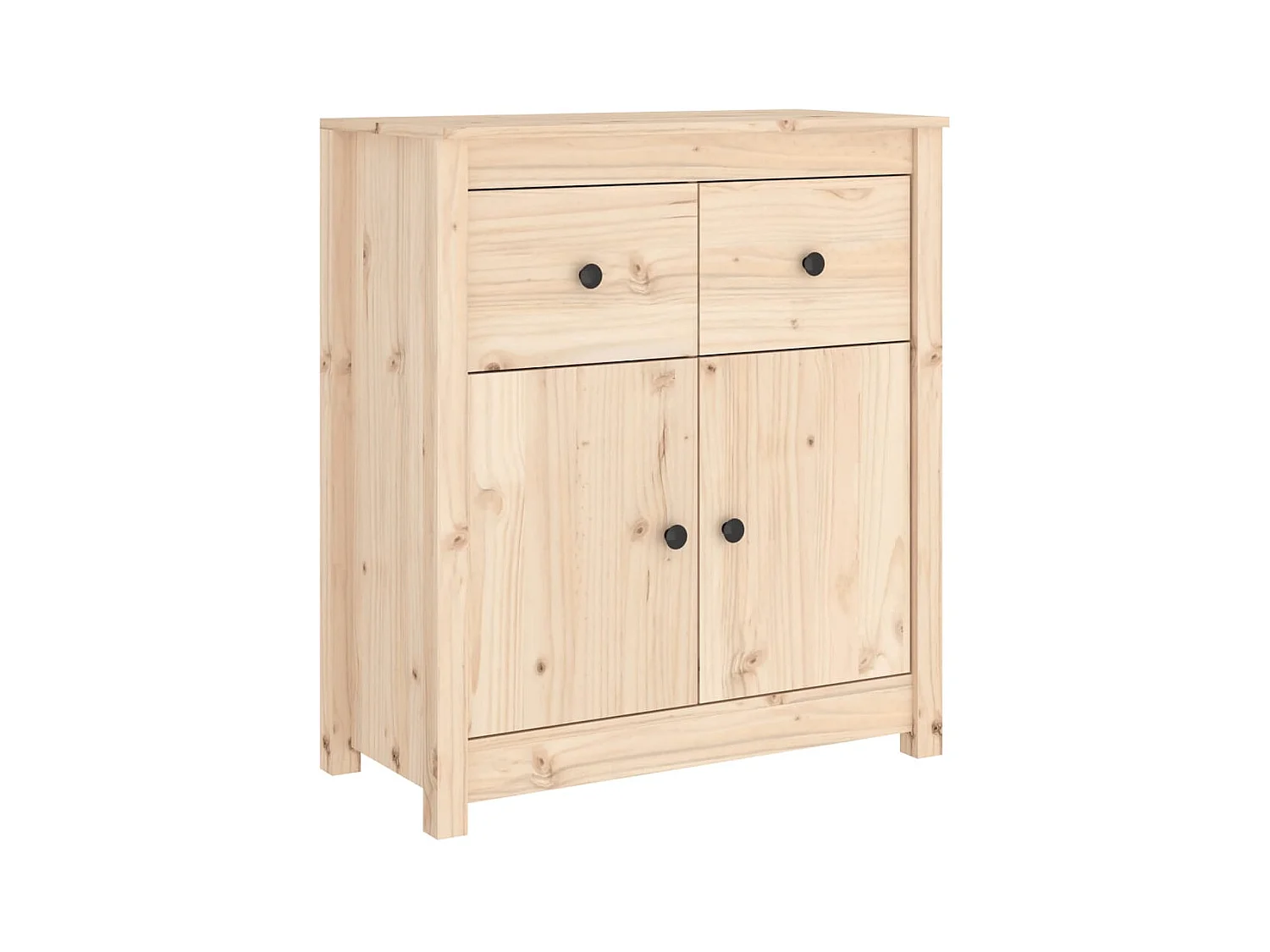 Buffet aparador cômoda armário unidade de armazenamento organizador cozinha sala de estar 70 x 35 x 80 cm preto sólido marrom pinho 02_0029647