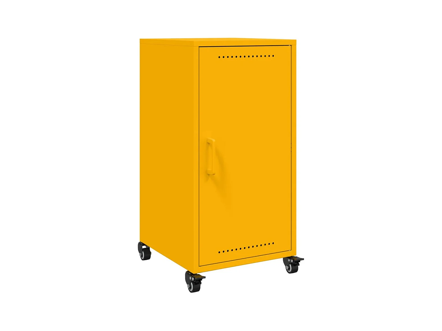 Buffet aparador cômoda armário unidade de armazenamento organizador cozinha sala sala amarelo mostarda 36 x 39 x 72 cm aço amarelo 02_0035694