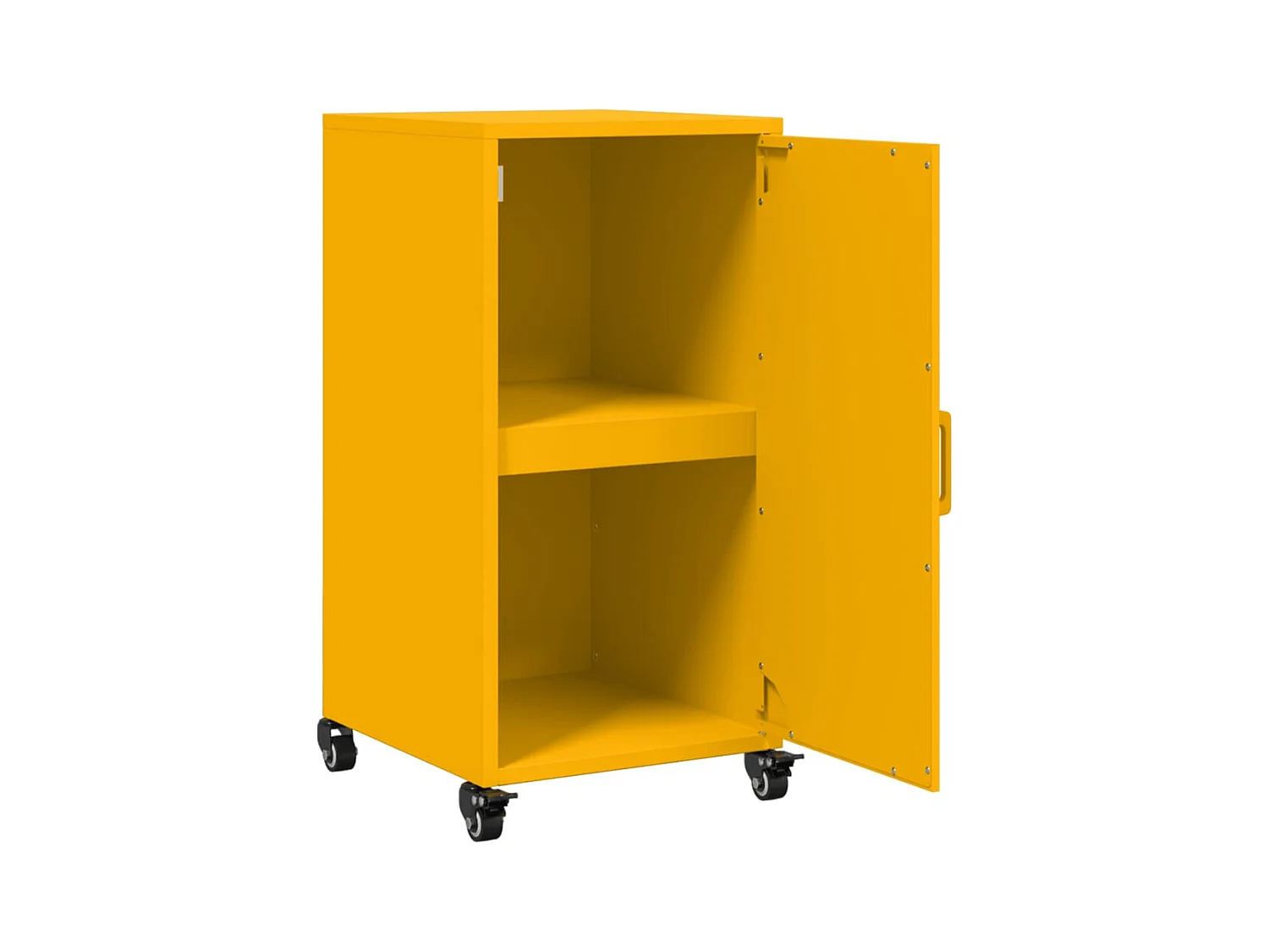 Buffet aparador cômoda armário unidade de armazenamento organizador cozinha sala sala amarelo mostarda 36 x 39 x 72 cm aço amarelo 02_0035694