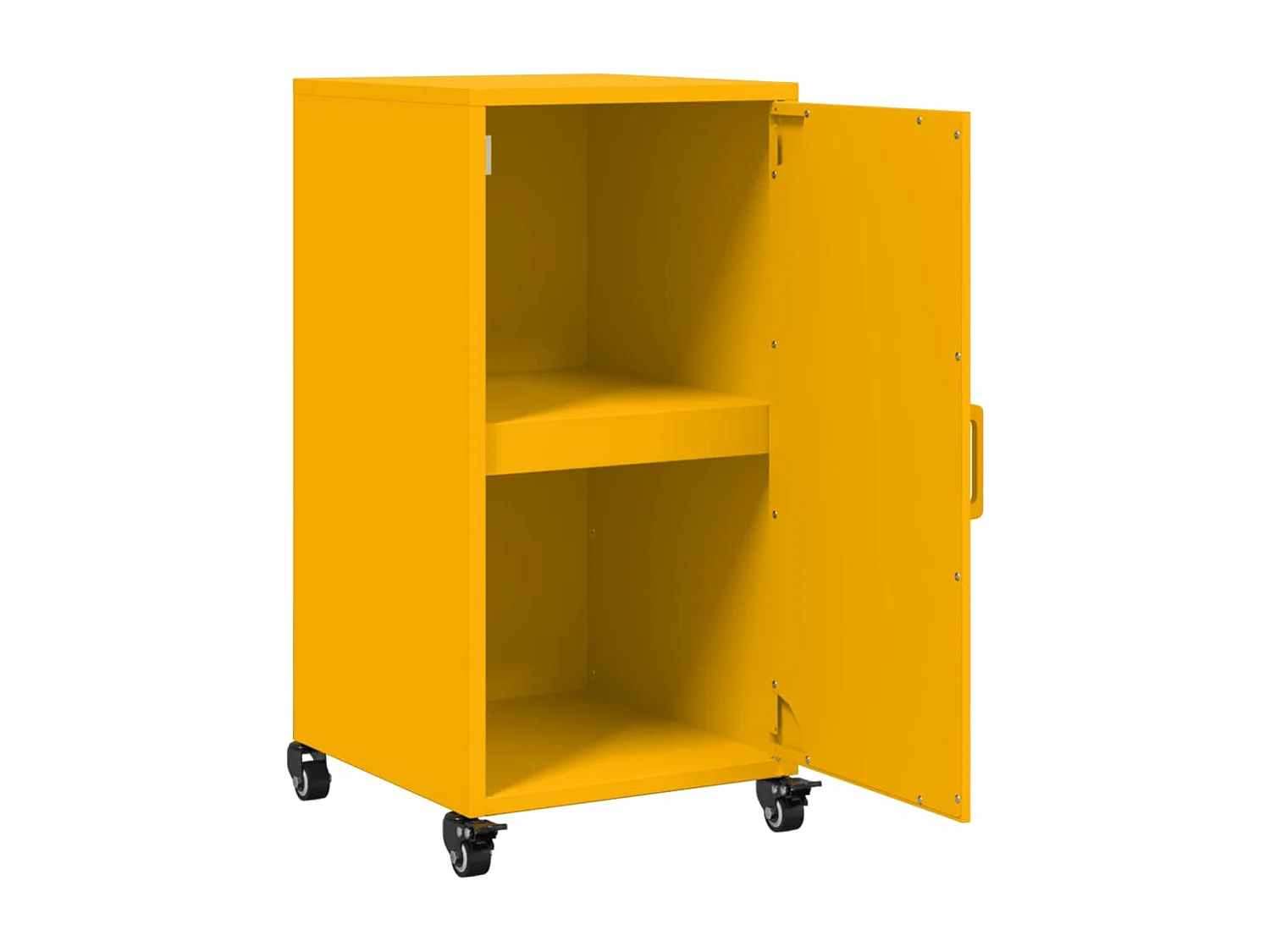Aparador buffet cómoda armario mueble organizador cocina salón salón amarillo mostaza 36 x 39 x 72 cm acero Amarillo 02_0035694