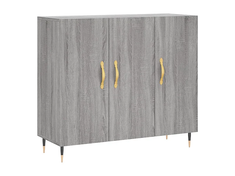 Aparador cómoda cómoda armario mueble organizador cocina salón salón Sonoma 90 x 34 x 80 cm madera contrachapada gris 02_0036547