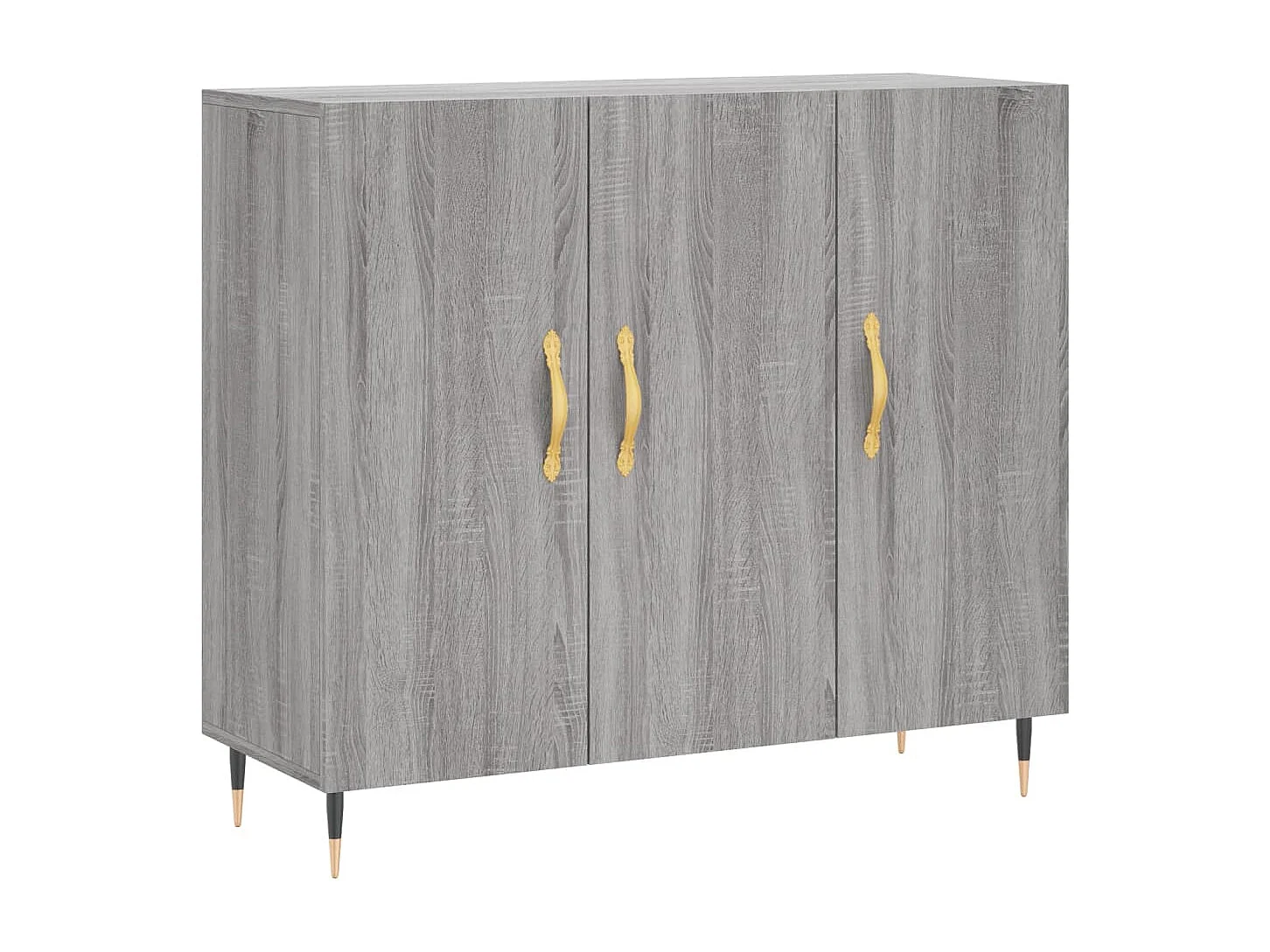 Aparador cómoda cómoda armario mueble organizador cocina salón salón Sonoma 90 x 34 x 80 cm madera contrachapada gris 02_0036547