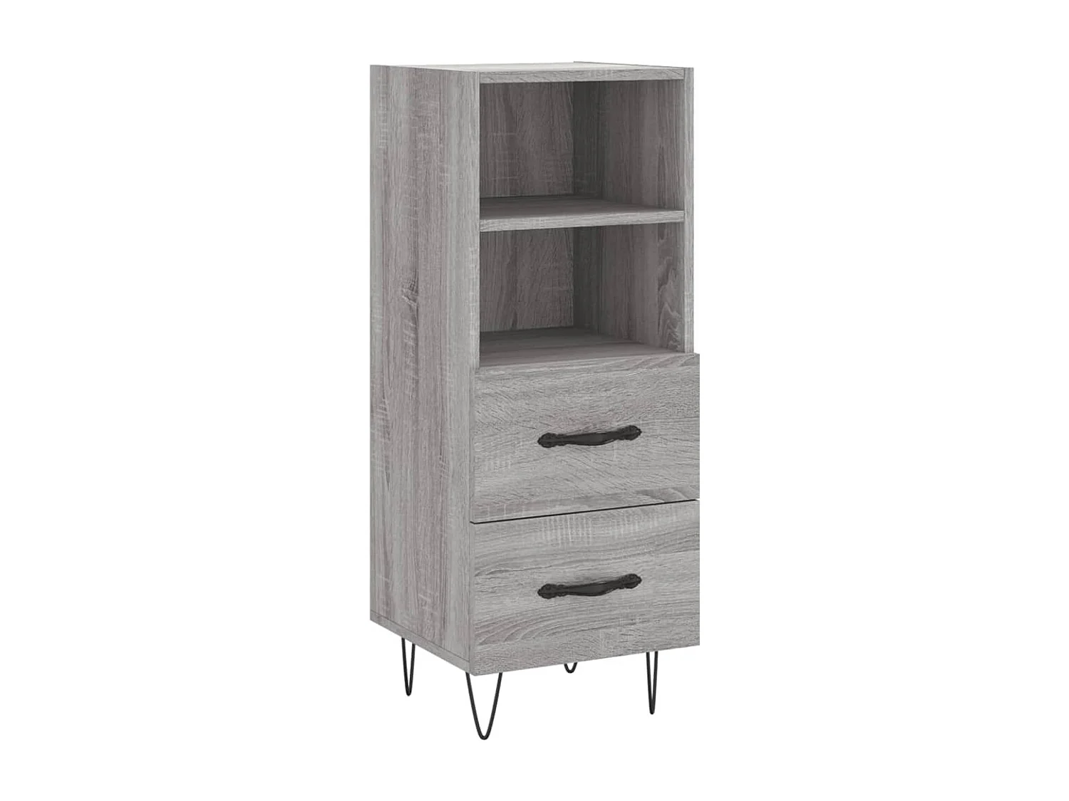 Credenza credenza cassettiera mobile contenitore organizer cucina soggiorno soggiorno Sonoma 34,5 x 34 x 90 cm derivati ​​del legno grigio 02_0036308