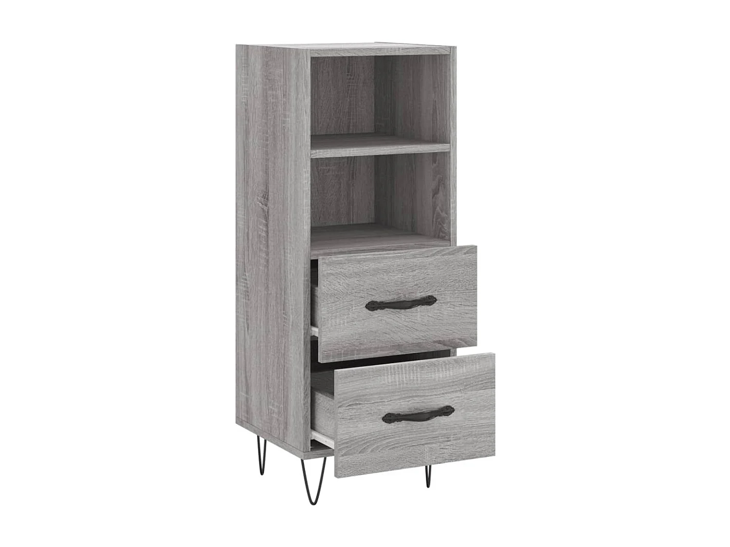 Credenza credenza cassettiera mobile contenitore organizer cucina soggiorno soggiorno Sonoma 34,5 x 34 x 90 cm derivati ​​del legno grigio 02_0036308