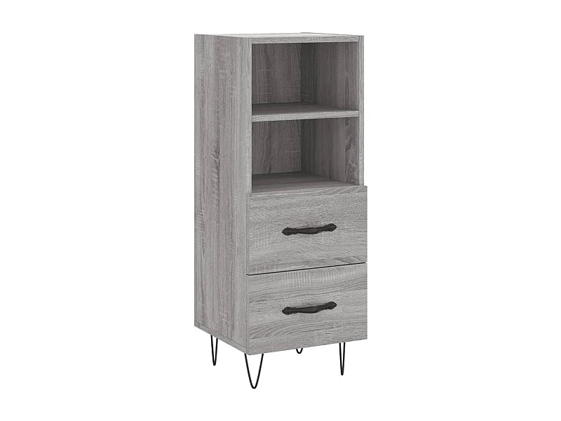 Credenza credenza cassettiera mobile contenitore organizer cucina soggiorno soggiorno Sonoma 34,5 x 34 x 90 cm derivati ​​del legno grigio 02_0036308