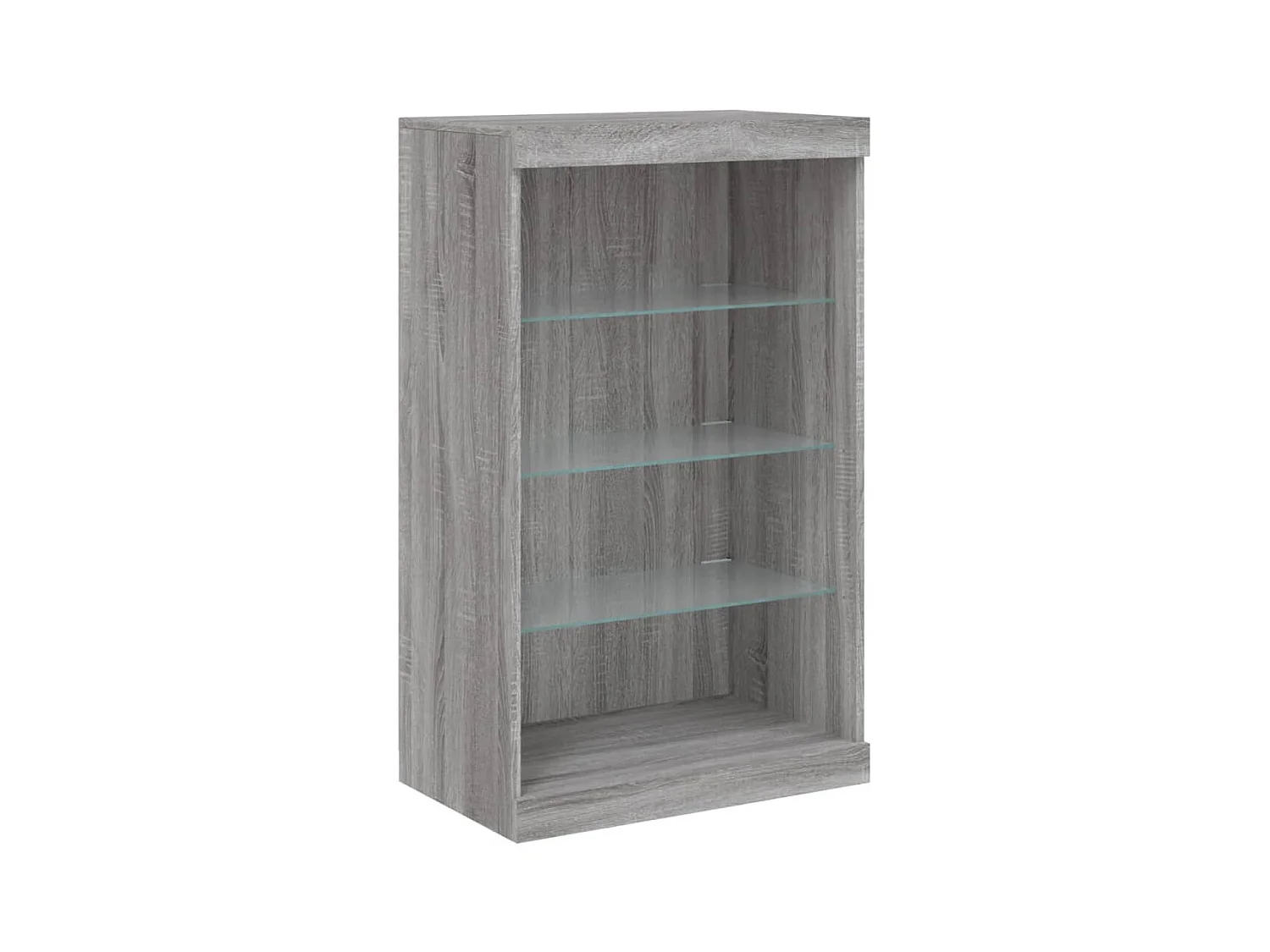 Credenza buffet cassettiera mobile contenitore organizer cucina soggiorno soggiorno con luci a LED sonoma 60,5 x 37 x 100 cm grigio 02_0030077