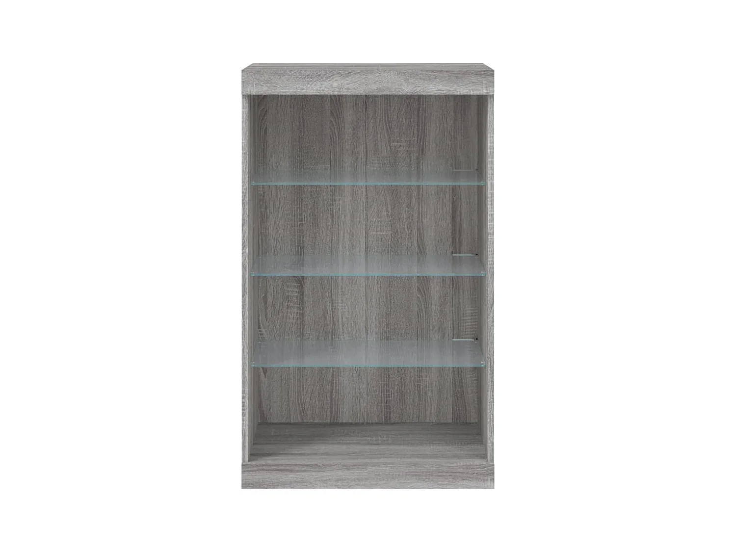 Credenza buffet cassettiera mobile contenitore organizer cucina soggiorno soggiorno con luci a LED sonoma 60,5 x 37 x 100 cm grigio 02_0030077