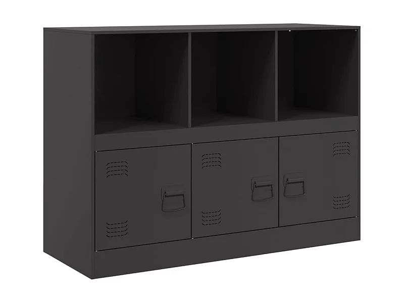 Aparador cómoda cómoda armario mueble organizador cocina salón salón 99 x 39 x 73 cm acero negro 02_0036162