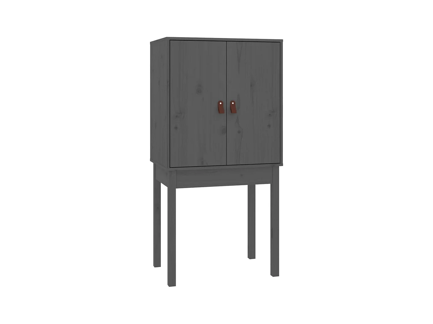 Aparador cómoda armario mueble organizador cocina salón salón alto 60 x 40 x 120 cm madera maciza de pino gris 02_0034228