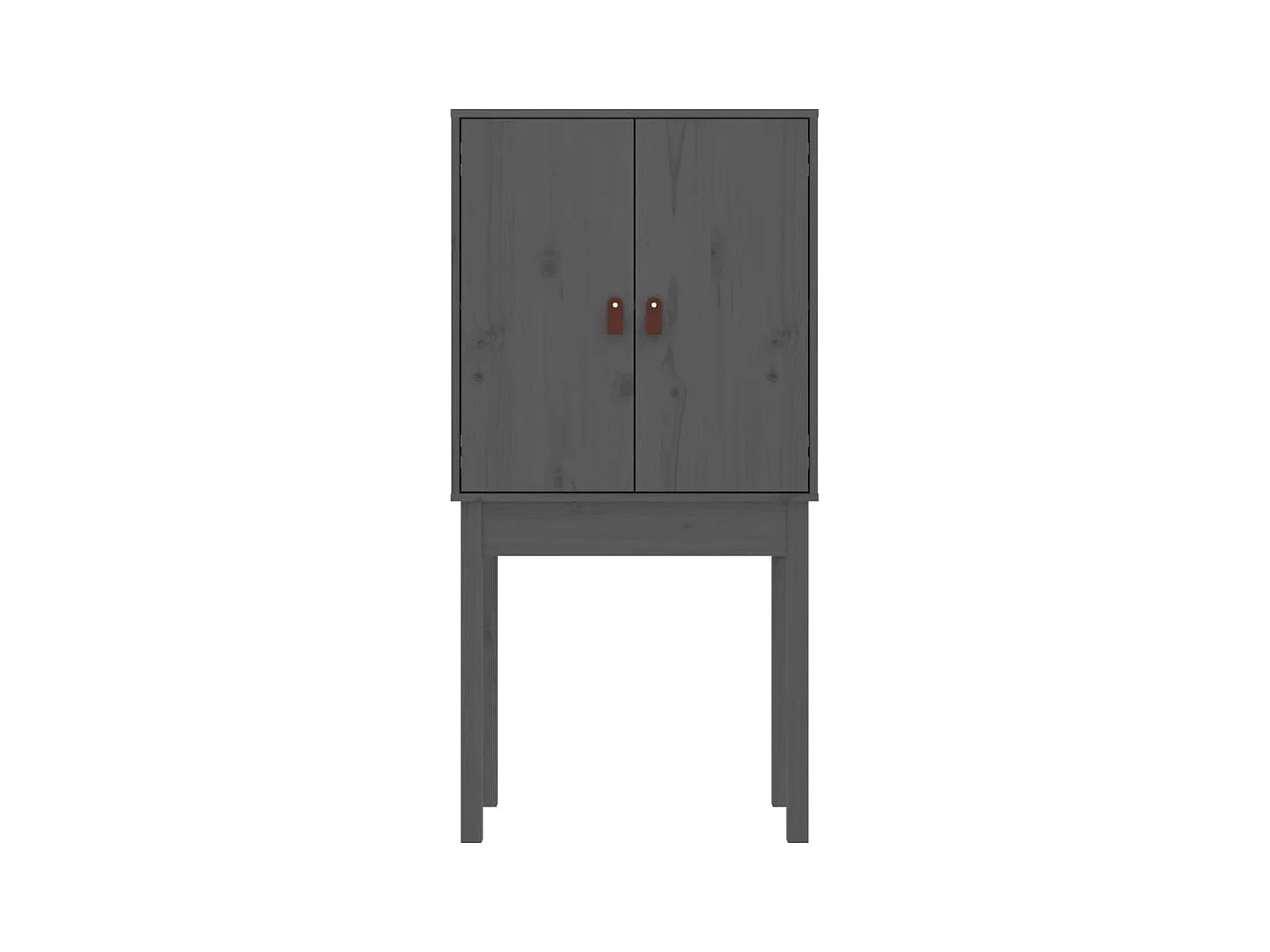 Aparador cómoda armario mueble organizador cocina salón salón alto 60 x 40 x 120 cm madera maciza de pino gris 02_0034228