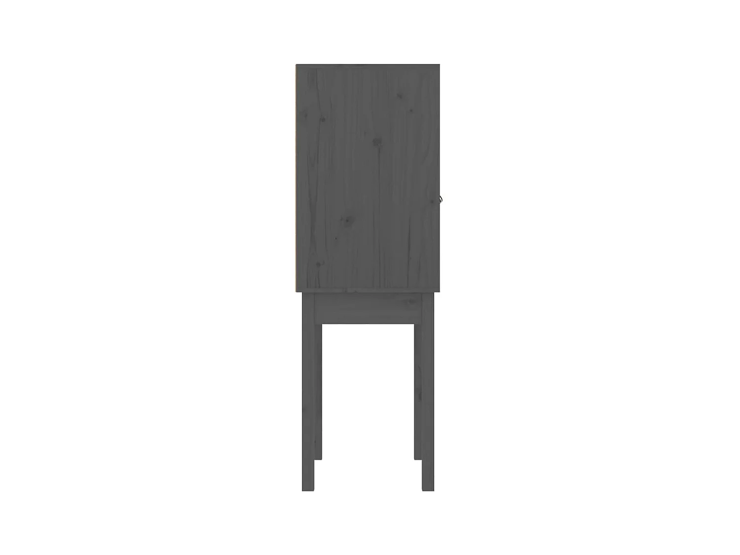 Aparador cómoda armario mueble organizador cocina salón salón alto 60 x 40 x 120 cm madera maciza de pino gris 02_0034228