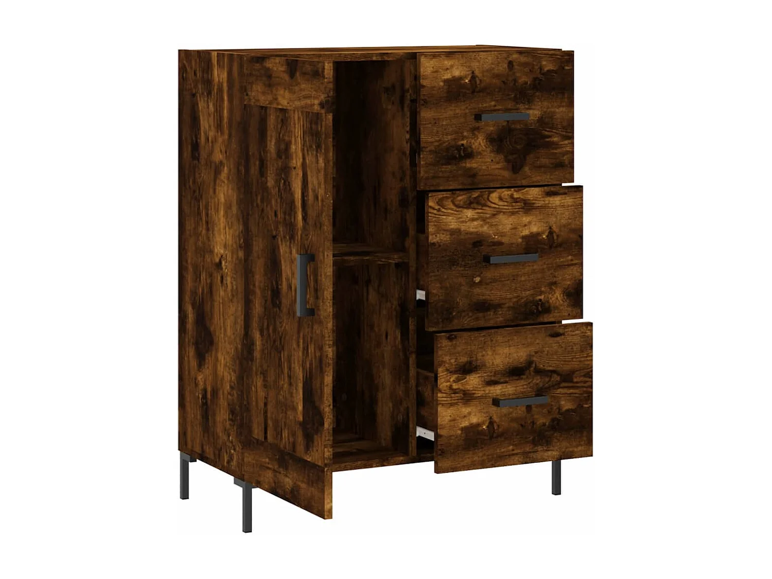 Aparador buffet cómoda mueble almacenaje organizador cocina salón salón 69,5 x 34 x 90 cm madera contrachapada marrón 02_0031052