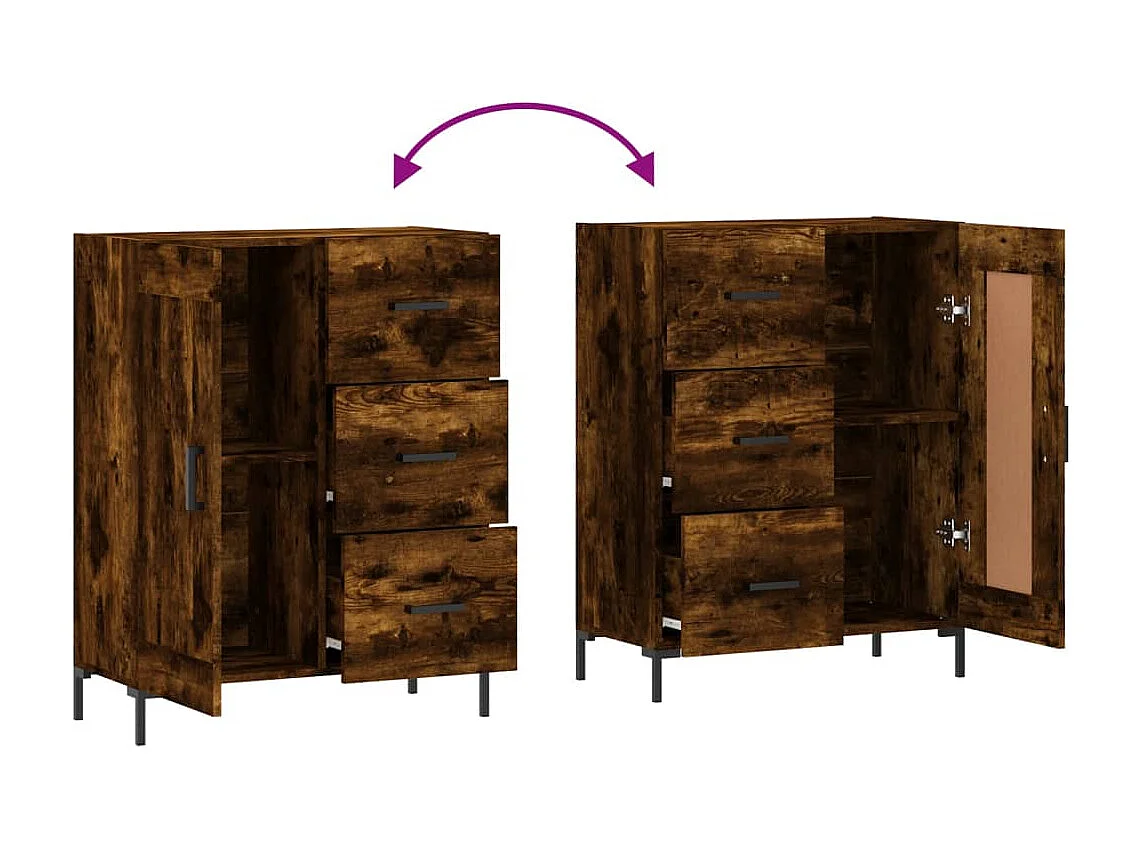 Aparador buffet cómoda mueble almacenaje organizador cocina salón salón 69,5 x 34 x 90 cm madera contrachapada marrón 02_0031052