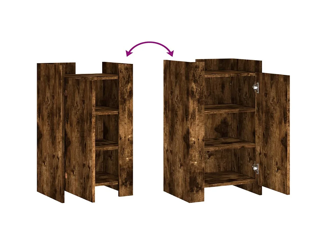 Aparador cômoda armário armário organizador cozinha sala sala 45 x 35 x 75 cm madeira trabalhada marrom 02_0030946