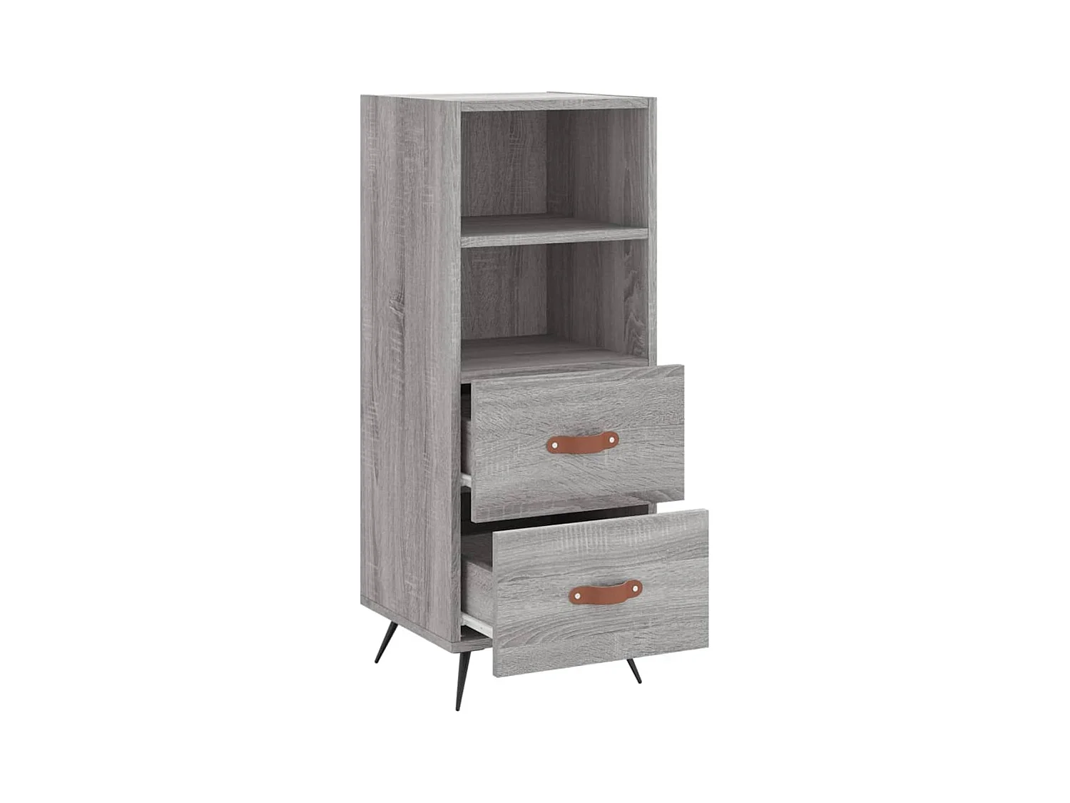 Aparador cómoda cómoda armario mueble organizador cocina salón salón Sonoma 34,5 x 34 x 90 cm madera contrachapada gris 02_0036343
