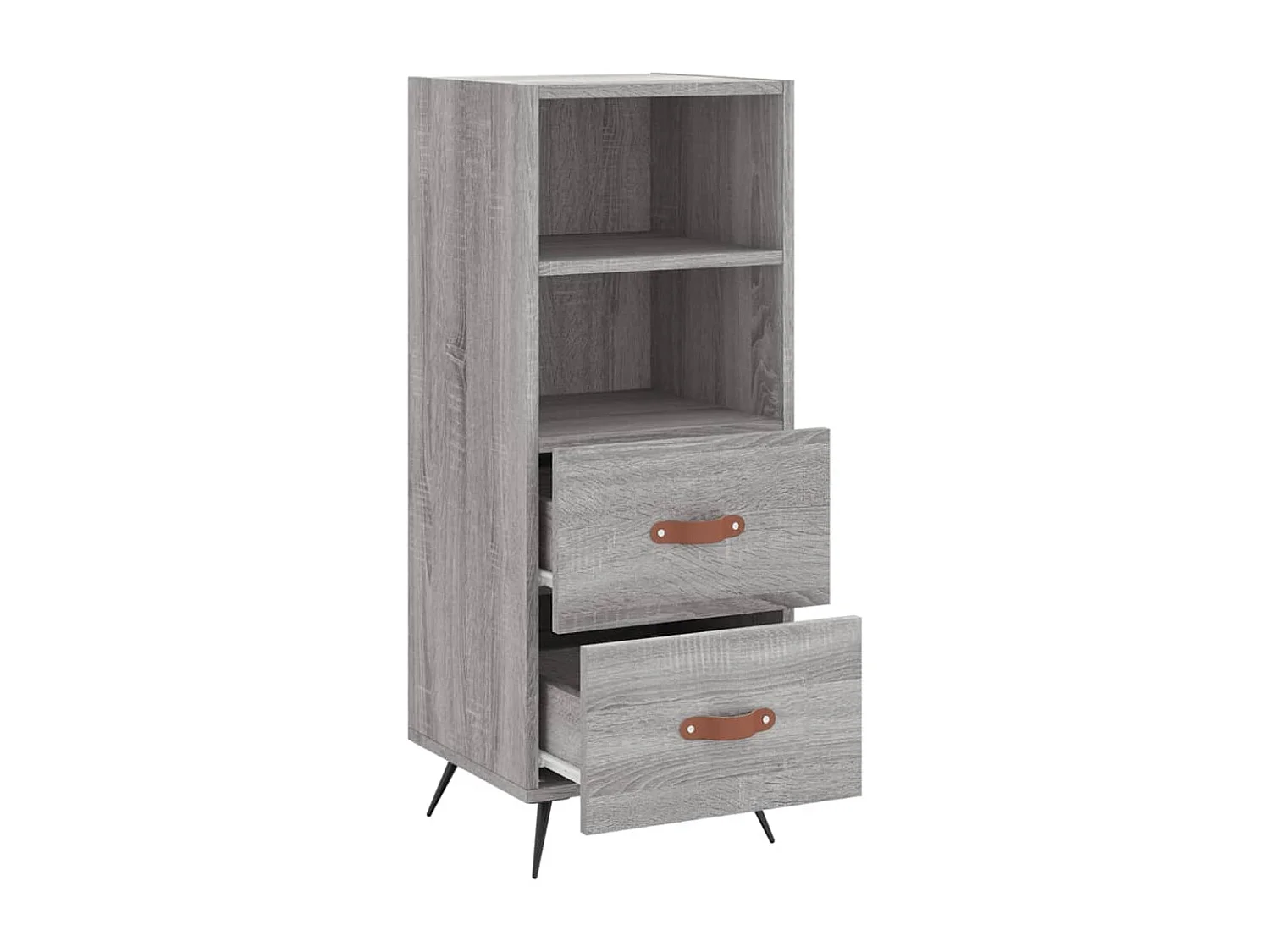Credenza cassettiera cassettiera mobile contenitore organizer cucina soggiorno soggiorno Sonoma 34,5 x 34 x 90 cm derivati ​​del legno grigio 02_0036343