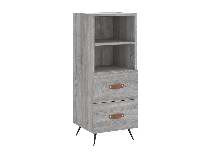 Credenza cassettiera cassettiera mobile contenitore organizer cucina soggiorno soggiorno Sonoma 34,5 x 34 x 90 cm derivati ​​del legno grigio 02_0036343