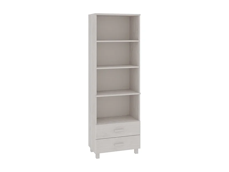 Credenza buffet cassettiera mobile contenitore organizer cucina soggiorno soggiorno 60 x 35 x 180 cm legno di pino massiccio bianco 02_0032129